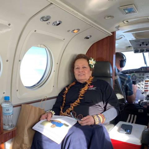 Rep. Amata on the small military aircraft taking Members of Congress to Palau