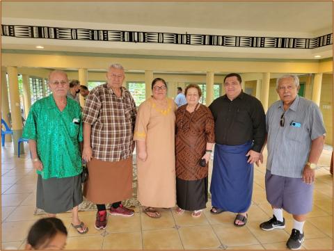 Some of the traditional leaders of Asili Village - Operation Desert Storm Army veteran High Chief Samatua, Tauto'oto'o Vae, Rev. L. Saoimanulua Thompson and his lovely wife Faletua Jeanette, Tau To'oto'o Noa