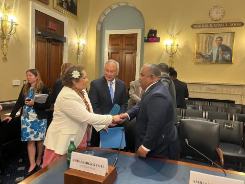 Speaking with witnesses for the hearing