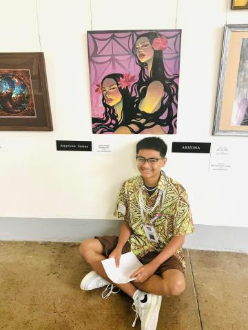 Talanoa with his art display