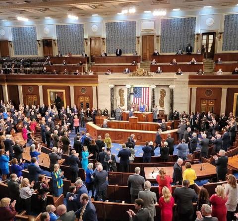 Vantage point view of the 2022 State of the Union in the U.S. House of Representatives.jpg