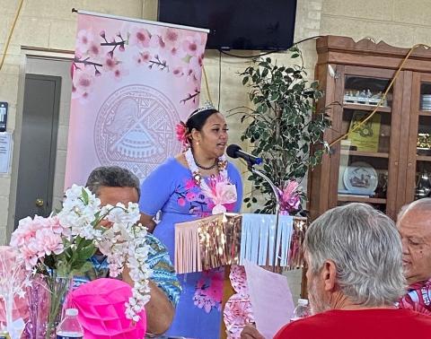 Missionette speaking on the Festival's topic of Empowering Women