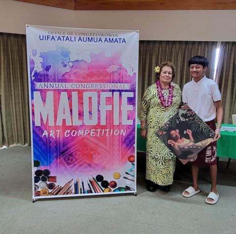 Congratulations to 2023 Congressional Art Competition first place Talanoa Lagafuaina of Tafuna High School
