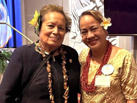 Congresswoman Amata and Dr. Celestine Faumuina-Nix at IGIA 2025