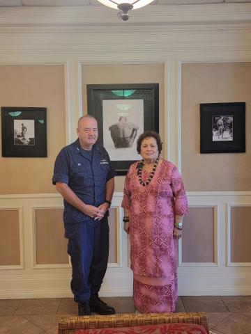Congresswoman Amata and Rear Admiral Michael Day USCG - Commander, 14th District