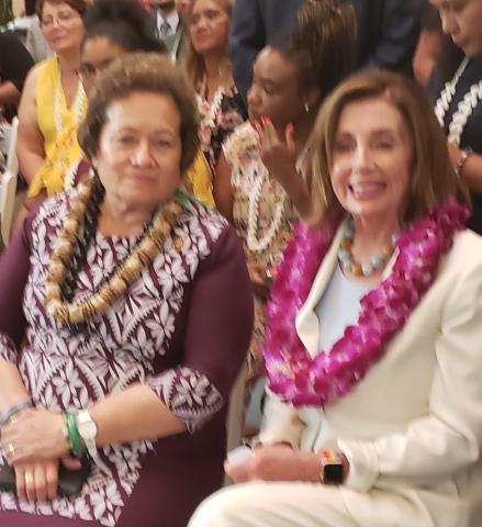 Congresswoman Amata and Speaker Pelosi - file photo