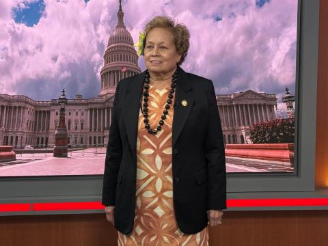 Congresswoman Amata recently in her office building in DC