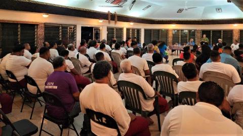 Congresswoman Amata speaking at Town Hall
