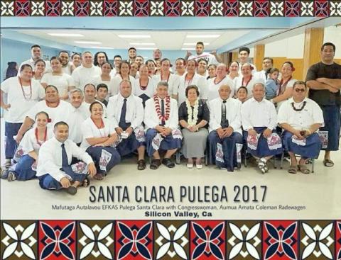 Congresswoman Amata spoke to the Samoan youth of Santa Clara EFKAS Pearls of the Pacific event in Silicon Valley in 2017