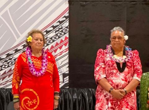 Congresswoman Uifa'atali Amata and Director Maefau Dr. Mary Lauagaia Taufete'e
