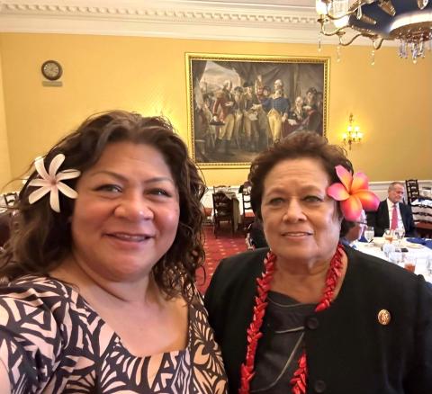 Congresswoman Uifa’atali Amata with Director Tafaimamao “Tafa” Lefu Tua Tupuola of ASCC’s UCEDD