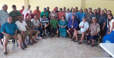(File photo) Amata with Veterans at a 2019 Town Hall