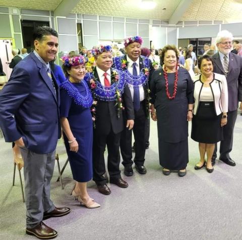 from-left-palau-president-hon.-surangel-whipps-jr.-cnmi-first-lady-wella-palacios-cnmi-governor-hon.-arnold-indalecio-palacios-cong.-hon.-uifaatali-amata, Guam Governor Hon. Lou Leon Guerrero and Guam First Gentleman Jeff Cook
