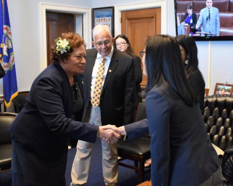 Greeting APIA Scholars group