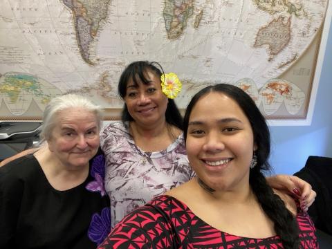 L to R - Executive Assistant Scheduler and DC Office Manager Nancy Dehlinger, Chief of Staff Leafaina Yahn, Staff Assistant Missionette Pa'au