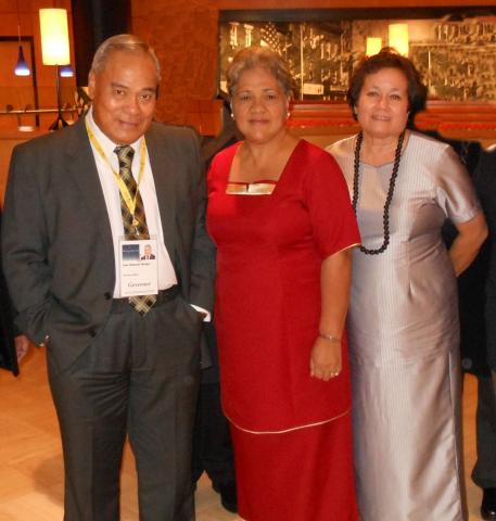 Lolo with his wife Cynthia and Congresswoman Amata