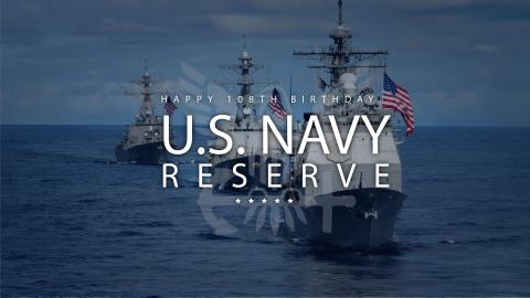 Navy Reserve birthday banner