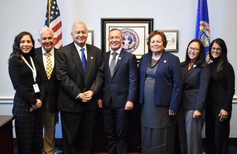 Pacific lawmakers pictured with APIA Scholars group on Capitol Hill