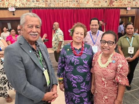 Pictured with Cook Islands former PM & PIF Secretary Henry Puna and RMI President Hilda Heine