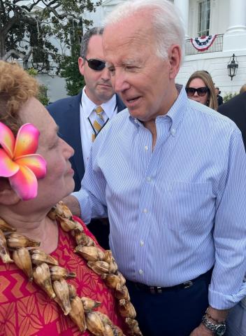President Biden and Congresswoman Amata at the White House last year