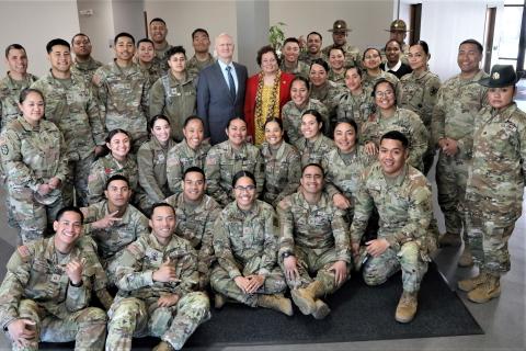 Toa o Samoa with Congresswoman Amata in March in Virginia