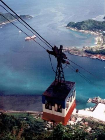 Tramway hanging high over pago pago