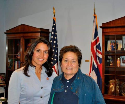 Congresswoman Amata with Congresswoman Tulsi Gabbard of Hawaii