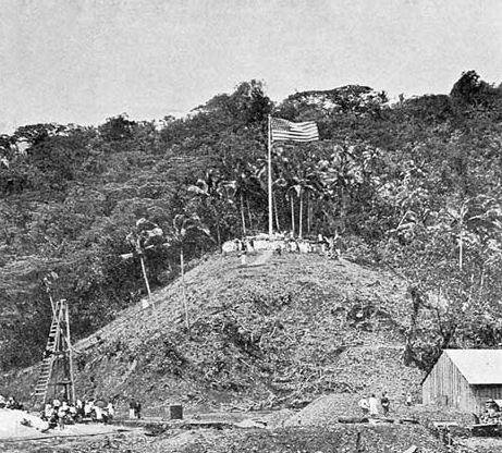 raising american flag 1900