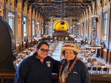 Amata with Yale student