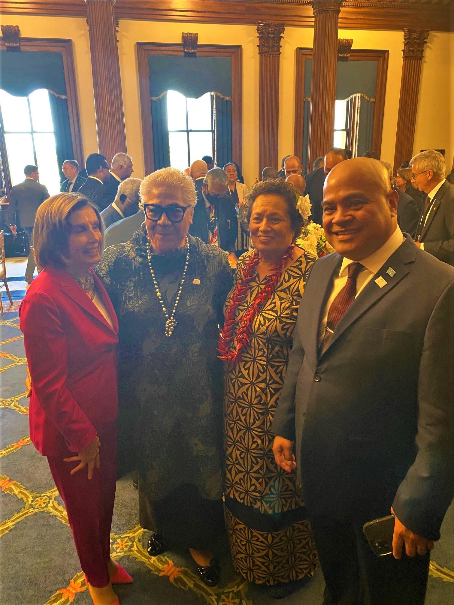 Speaker Pelosi, Samoan PM Fiame, CW, Micronesia President David Panuelo