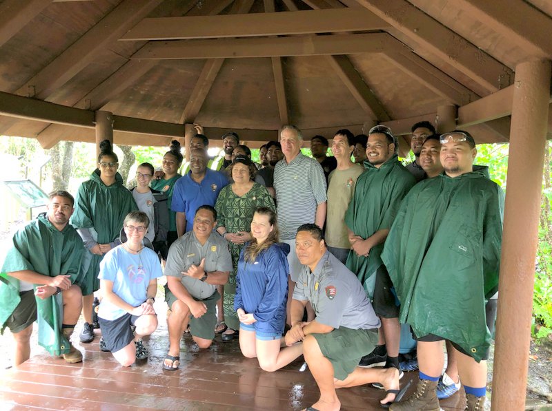 Amata with NPS crew, Mint Director David Ryder and NPS Regional Director Stanley Austin