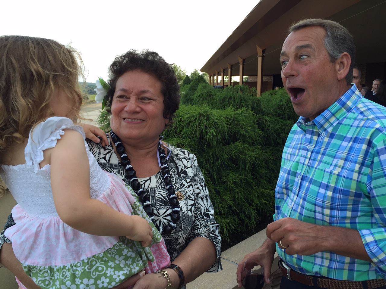 Amata with Speaker Beohner and daughter Ella