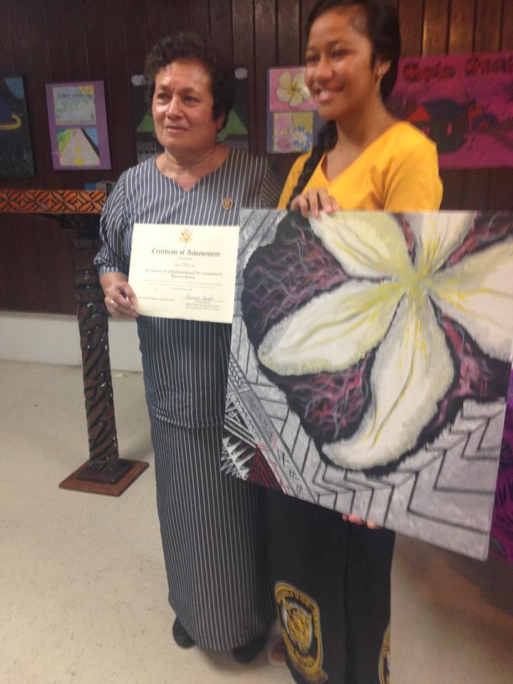 Amata with Art Competition Winner