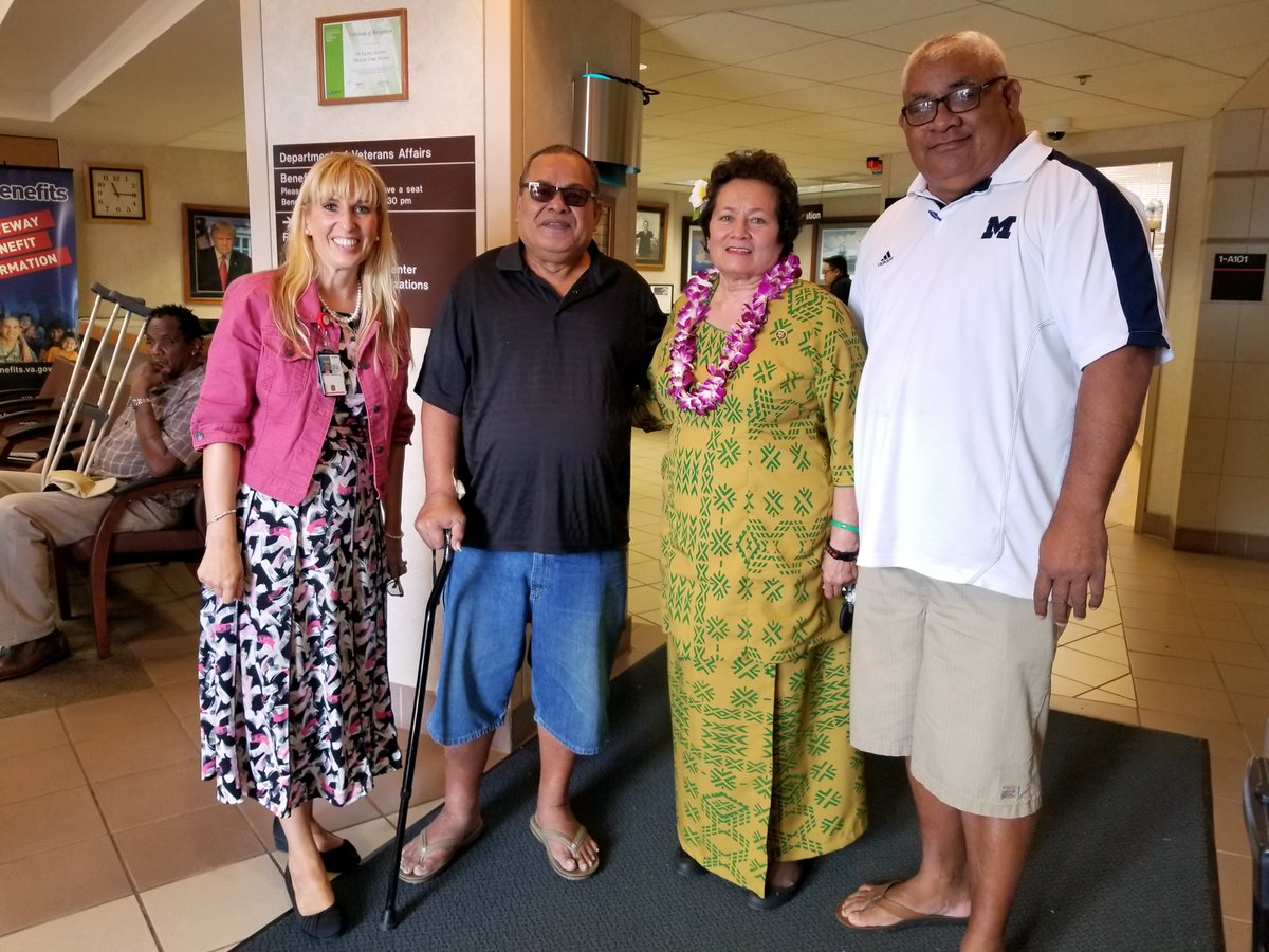 Amata and local veterans with Jennifer Gutowski - Director of the U.S. VA Pacific Islands Healthcare System-001