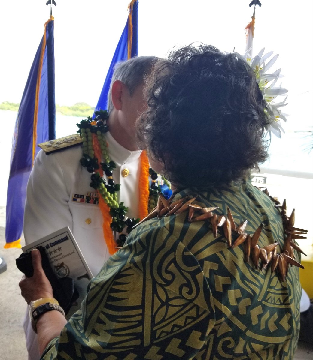 Amata greets Admiral Harris