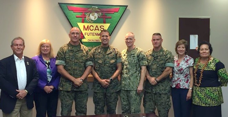 Amata in Okinawa with troops and other Members of Congress