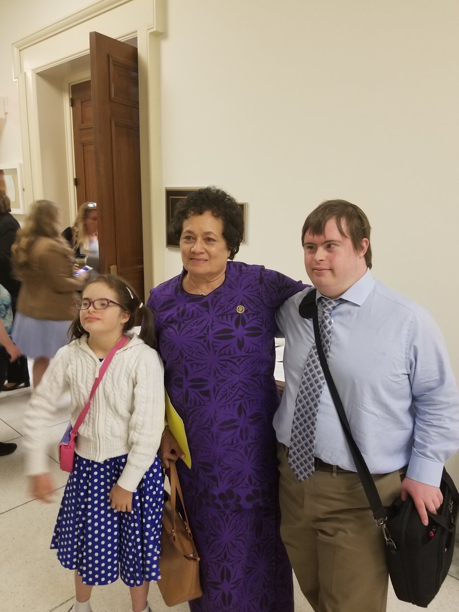 Amata with representatives of the Down's Syndrome Society visiting Congress this week