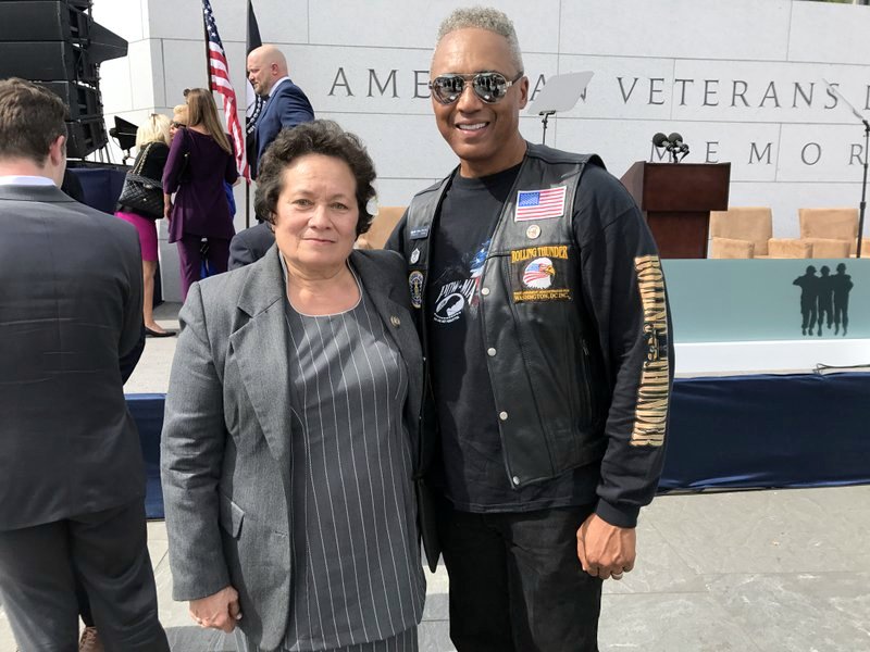 Amata with veteran