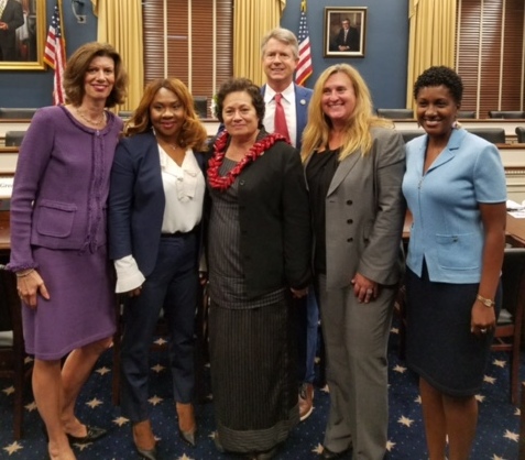Amata with witnesses after presiding over hearing on Women's Entrepreneurial Success
