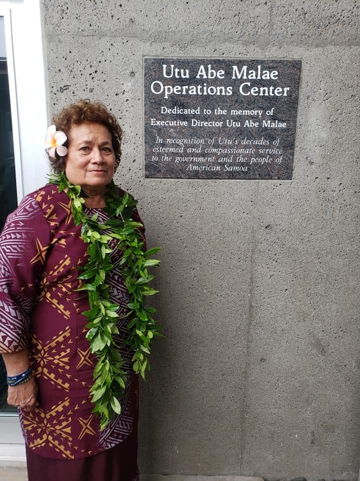 Aumua Amata at Utu Abe Malae Operations Center
