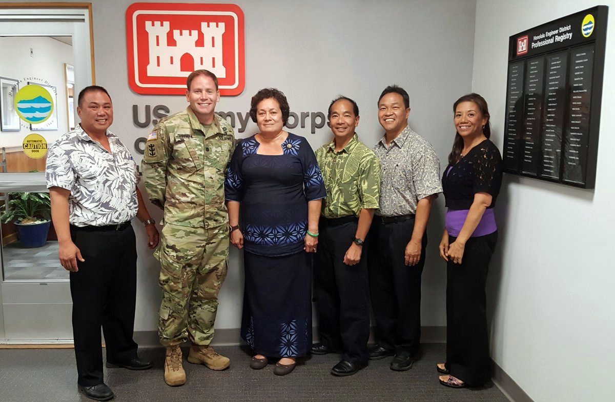 Aumua with USACE District Commander LTC James D Hoyman