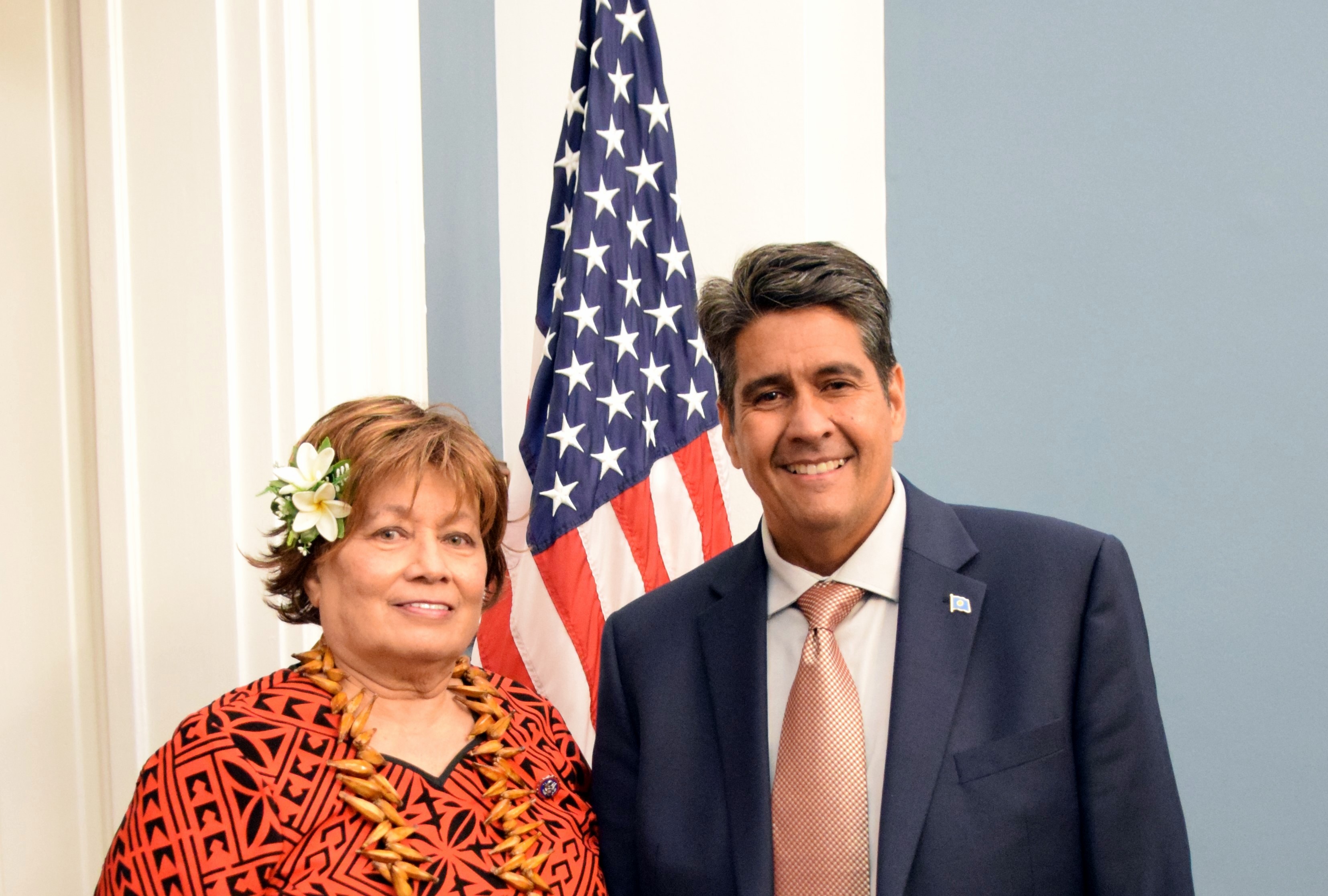 Congresswoman Amata and President Whipps of Palau October 2021