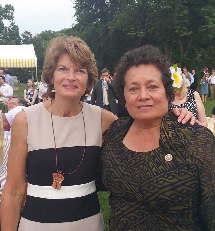 Congresswoman Amata and Senator Murkowski at White House Picnic in 2017