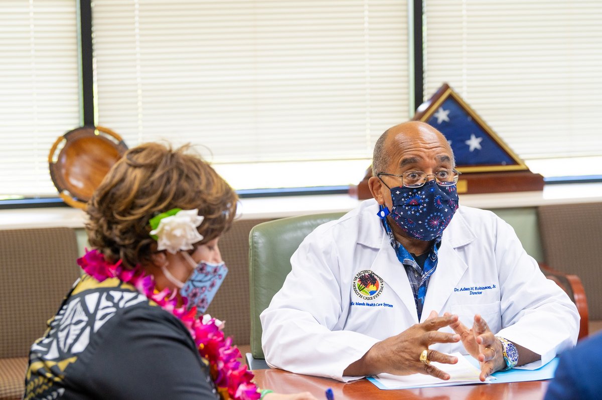 Congresswoman Amata in the meeting with Dr. Robinson