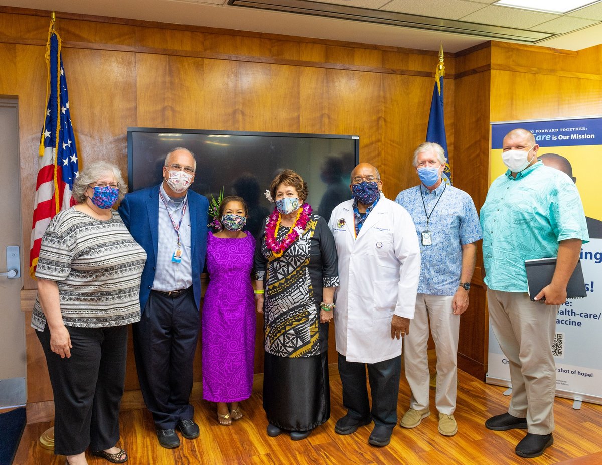 Congresswoman Amata with Dr Robinson and the health care professionals at Tripler