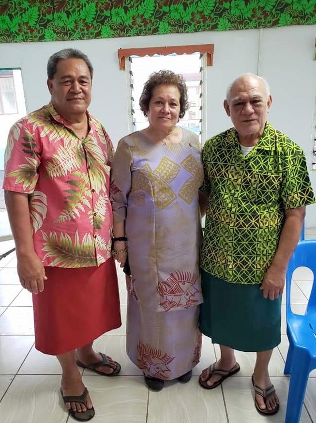 Congresswoman Amata with High Chief Pua'atu'ua and High Chief Togia'i