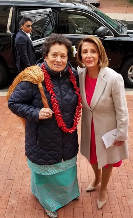 Congresswoman Amata with Speaker Pelosi before the Bipartisan Prayer Service to start the new Congress
