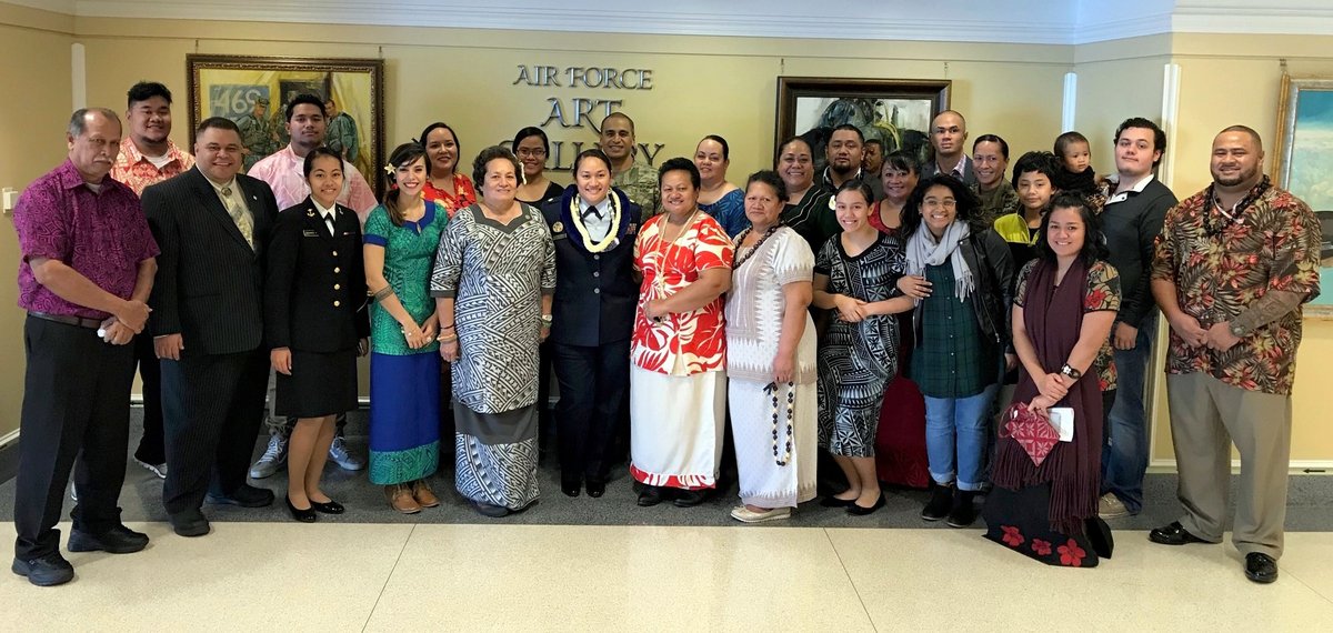 Family and friends were happy to join Major Te'o at her Pentagon promotion ceremony