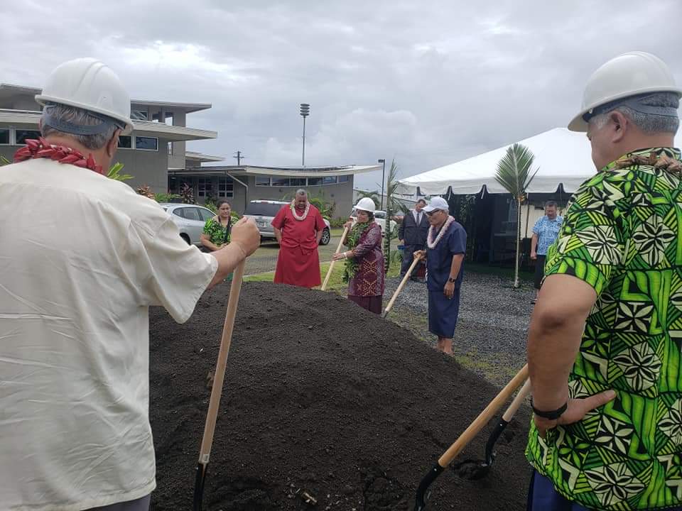 Groundbreaking for future development during dedication day for Utu Abe Malae Operations Center
