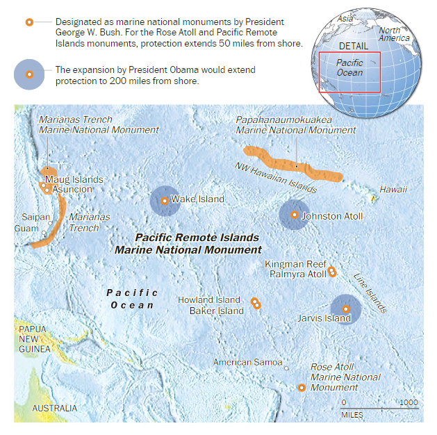 Marine Monuments in the South Pacific